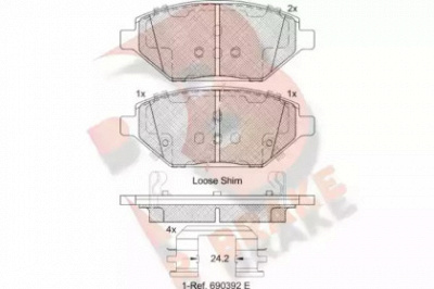 R BRAKE rr2261 -  Комплект тормозных колодок, дисковый тормоз